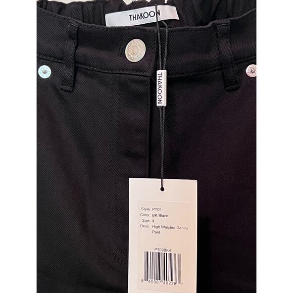 Thakoon Women's Black High Waisted Denim Pant, Size 4 - Picture 2 of 7